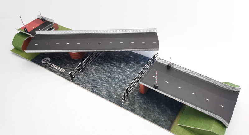Paper model bridge Amsterdam