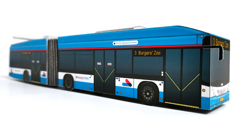 Paper model electric bus