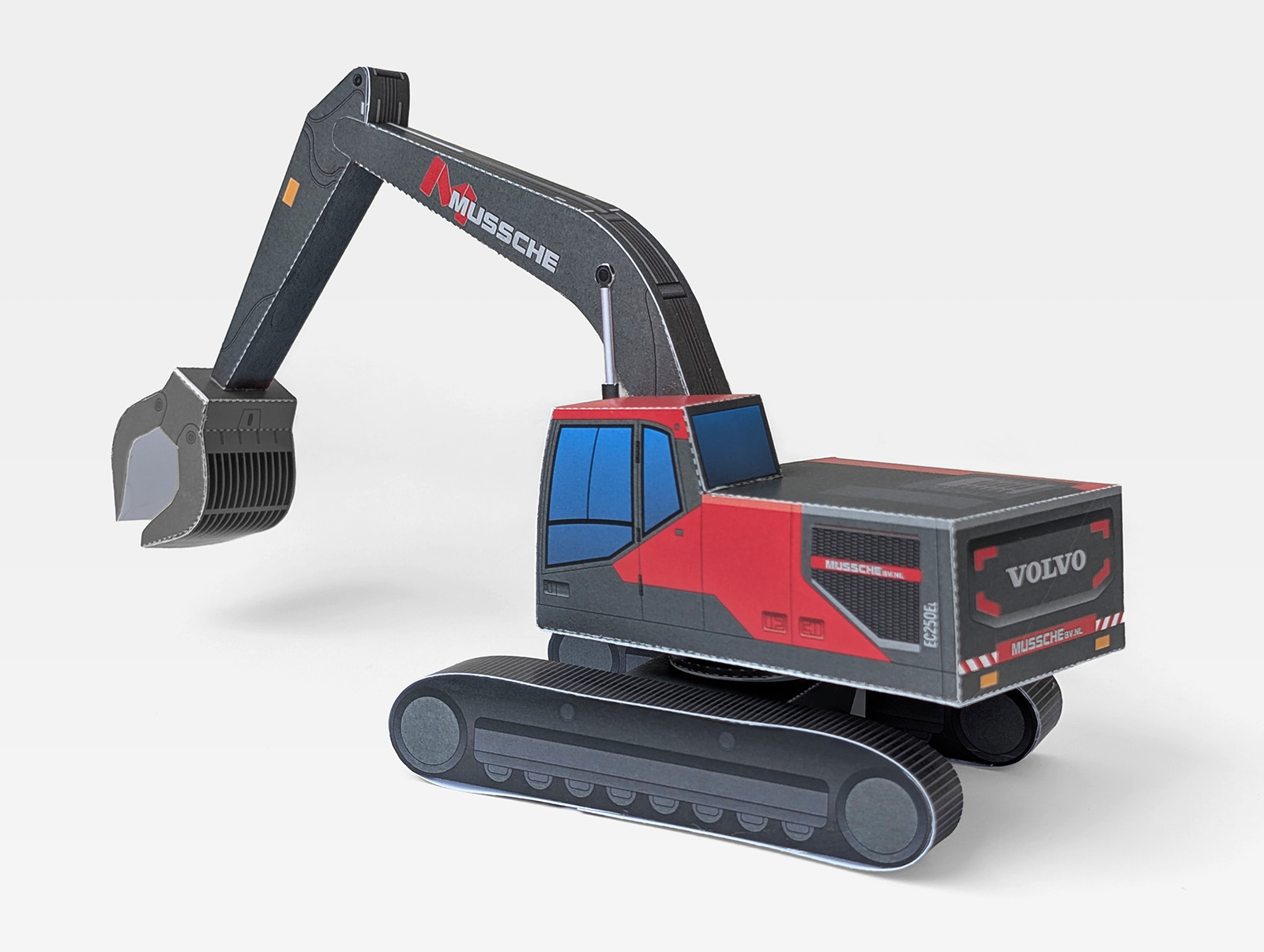 Papieren rupskraan van Mussche, de Volvo EC250EL