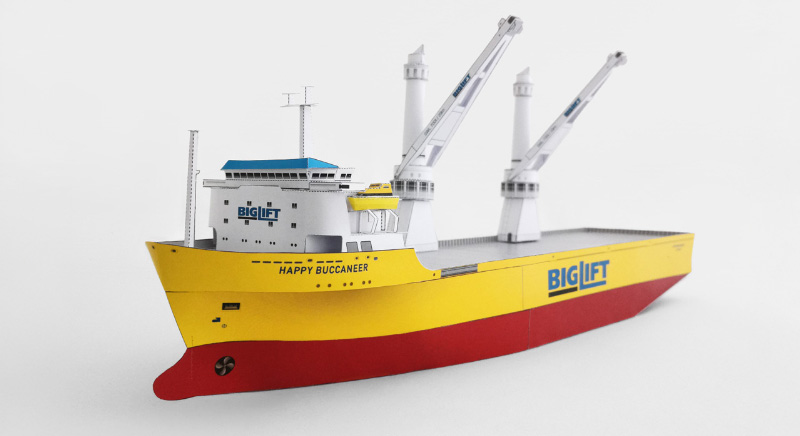 Bouwplaat vrachtschip