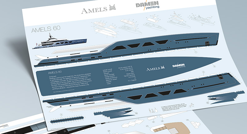 Paper model superyacht