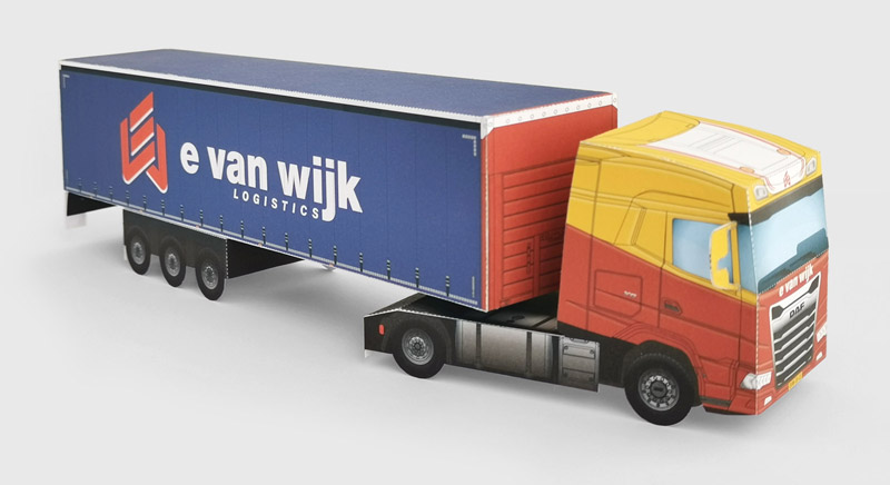 Bouwplaat vrachtwagen E. van Wijk