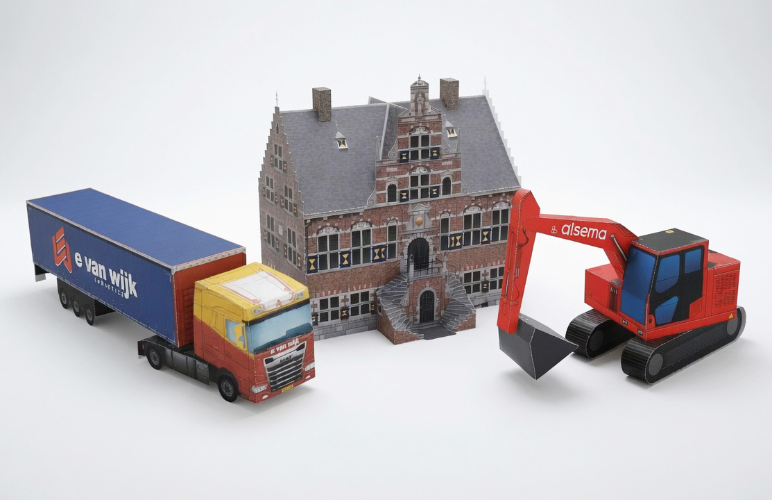 Papieren bouwplaten