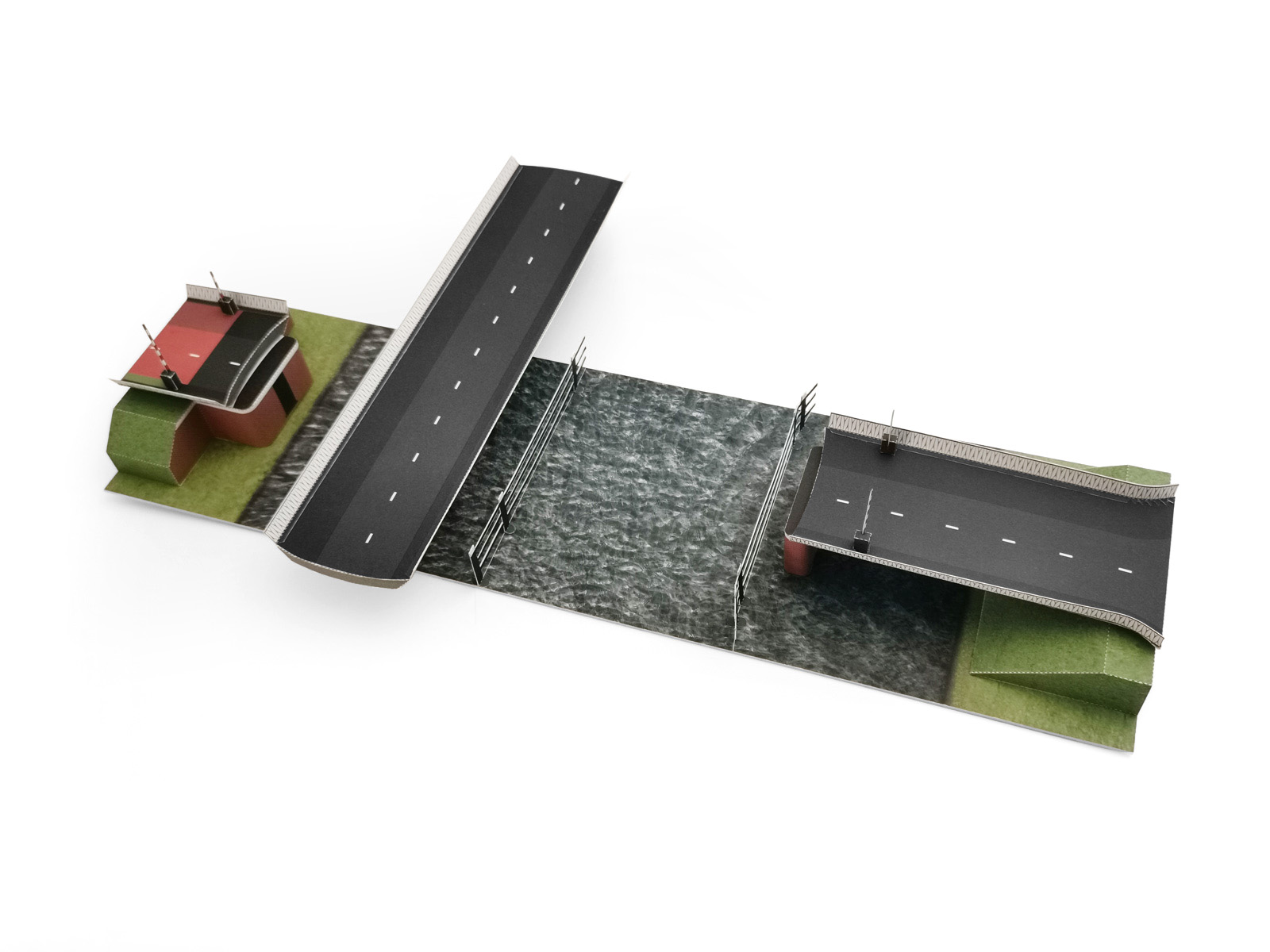 Relatiegeschenk bouwplaat K_Dekker draaibrug, helemaal geopend