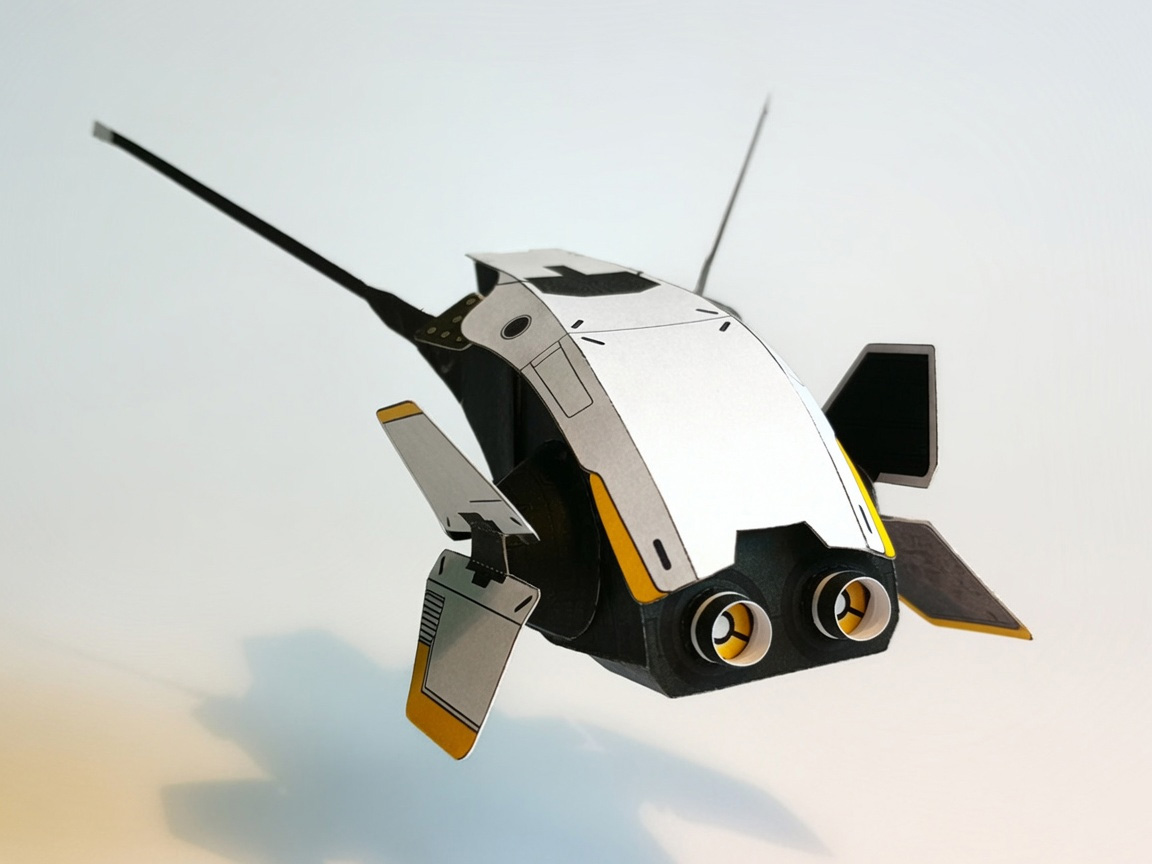 Papieren schaalmodel robotje ADD uit Captain Nova