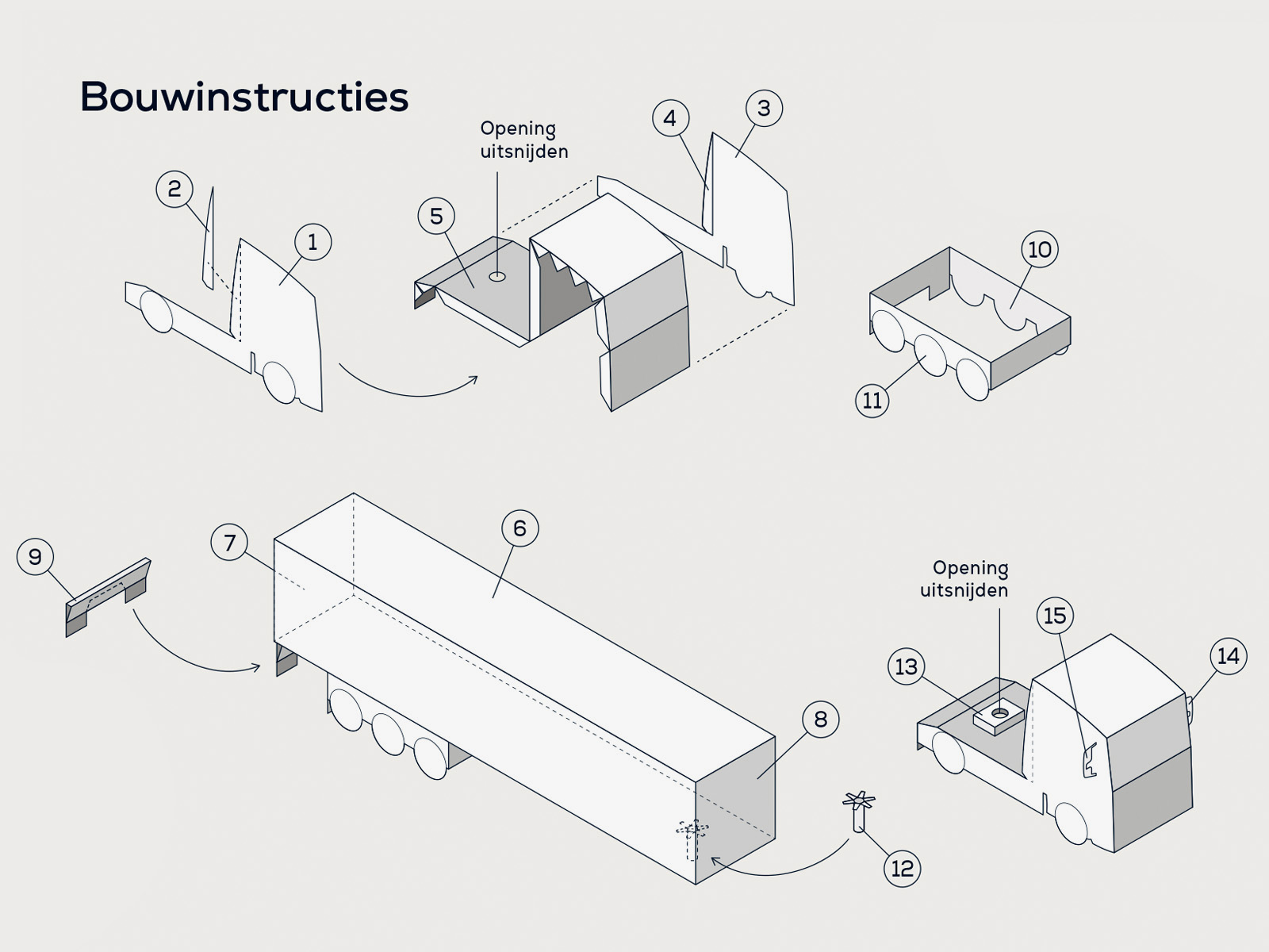 Illustrated step-by-step building instructions