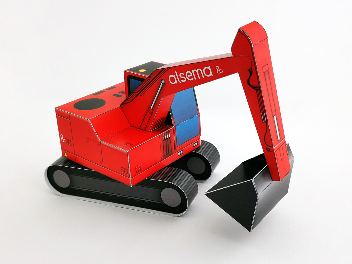 Bouwplaat graafmachine