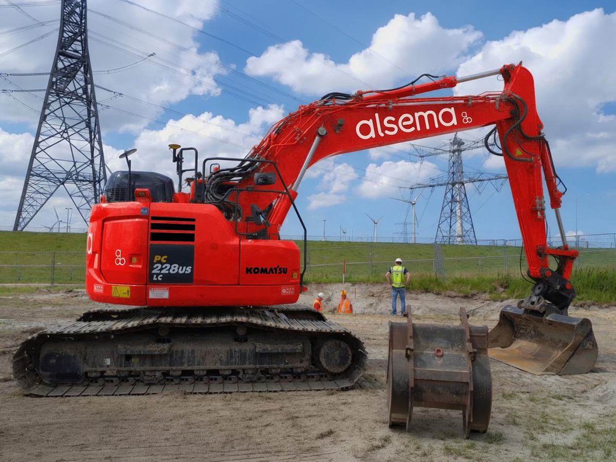 De rode graafmachine van Alsema