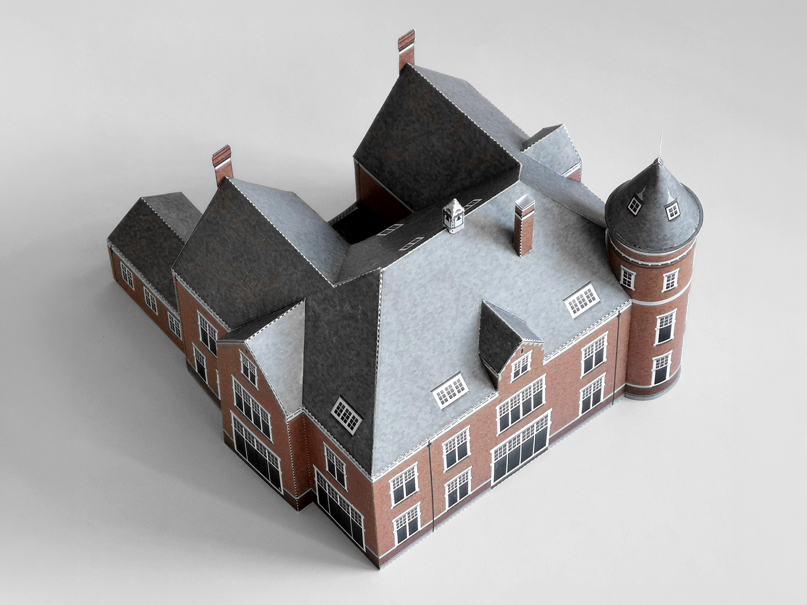 Papieren bouwplaat Kasteel Spelderholt Open Monumentendag