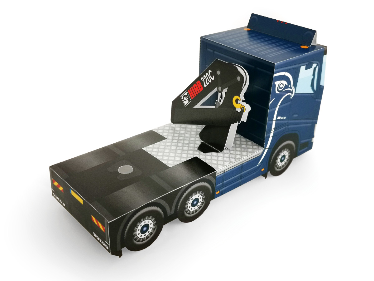 Papieren bouwplaat Volvo truck Falk bouwsystemen